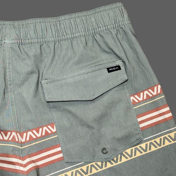 RVCA Men's 17" Boardshort Atlas Aloe Green Size L NWT 4-Way Stretch - Picture 8 of 8